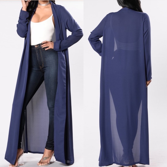 NWT Fashion Nova chiffon succession duster jacket - Picture 1 of 2